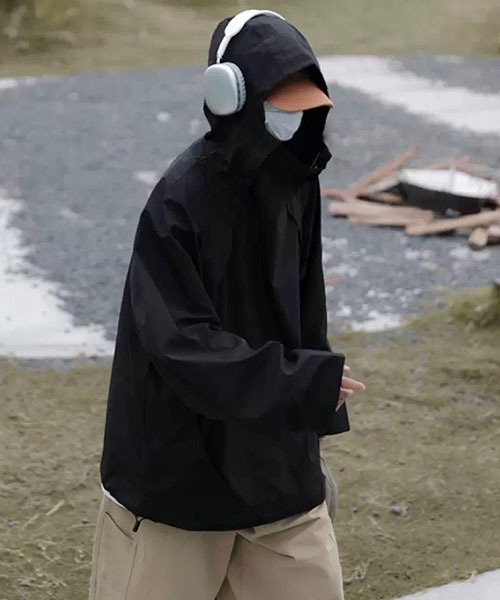 kan 3LAYER BIG ANORAK マウンテンパーカー 黒　L 3レイヤー マウンテンパーカ – EGOZARU ONLINE STORE | エゴザル