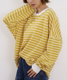 ボーダーゆるロングTシャツ