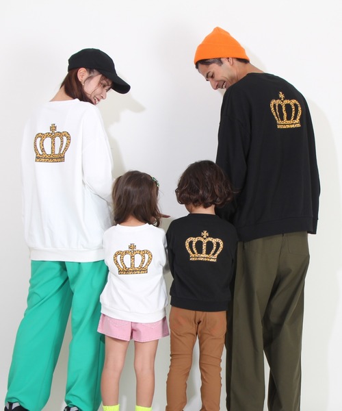 BABYDOLL（ベビードール）の「親子お揃い つながるファミリートレーナー 8850K（スウェット・キッズ・ブラック系2/ブラック系1/ホワイト系2/ホワイト系1・100cm/140cm/120cm/80ｃｍ/130cm/150cm/90cm/110cm）」の16枚目の写真