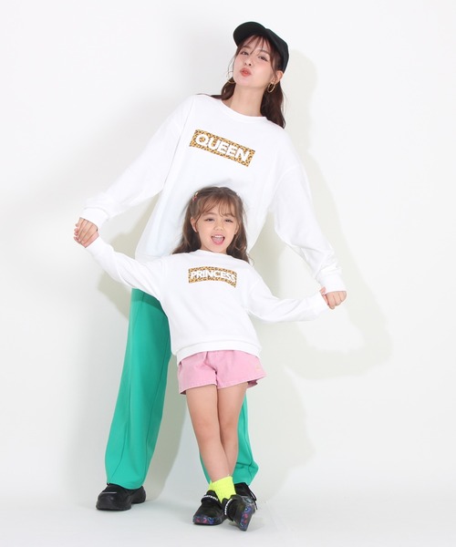 BABYDOLL（ベビードール）の「親子お揃い つながるファミリートレーナー 8850K（スウェット・キッズ・ブラック系2/ブラック系1/ホワイト系2/ホワイト系1・100cm/140cm/120cm/80ｃｍ/130cm/150cm/90cm/110cm）」の20枚目の写真