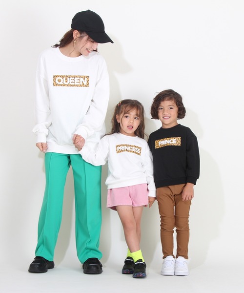 BABYDOLL（ベビードール）の「親子お揃い つながるファミリートレーナー 8850K（スウェット・キッズ・ブラック系2/ブラック系1/ホワイト系2/ホワイト系1・100cm/140cm/120cm/80ｃｍ/130cm/150cm/90cm/110cm）」の21枚目の写真