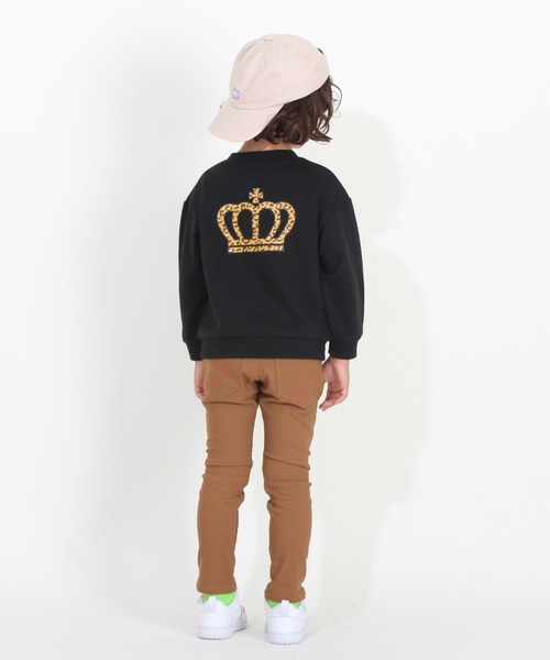 BABYDOLL（ベビードール）の「親子お揃い つながるファミリートレーナー 8850K（スウェット・キッズ・ブラック系2/ブラック系1/ホワイト系2/ホワイト系1・100cm/140cm/120cm/80ｃｍ/130cm/150cm/90cm/110cm）」の5枚目の写真