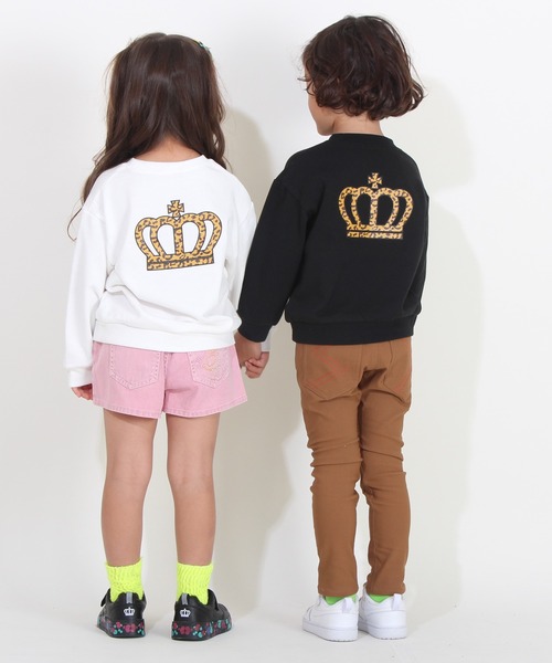 BABYDOLL（ベビードール）の「親子お揃い つながるファミリートレーナー 8850K（スウェット・キッズ・ブラック系2/ブラック系1/ホワイト系2/ホワイト系1・100cm/140cm/120cm/80ｃｍ/130cm/150cm/90cm/110cm）」の22枚目の写真