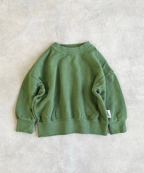 JIPPON（ジポン）の「ウラケワイドトレーナー/日本製（90～140cm）（スウェット・キッズ・カーキ/キャメル/チャコール/ラベンダー/オフホワイト・90/110/120/130/140/100）」の3枚目の写真