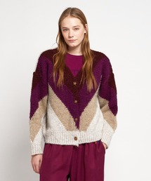 Color block boxy cardigan