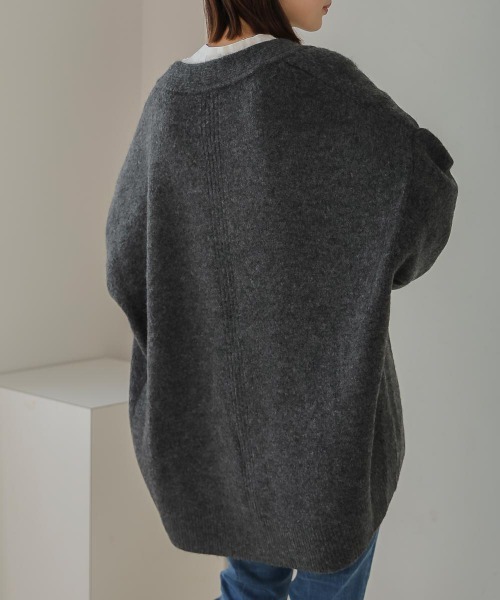 Bou Jeloud（ブージュルード）の「【WEB限定】カフタンカラーニットプルオーバー（ニット/セーター・レディース・チャコールグレー/モカ/カーキ/グレー・FREE）」の20枚目の写真