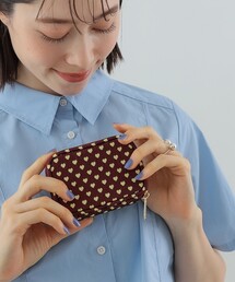 Casselini / 別注 ハート ジャカード アクセサリーポーチ
