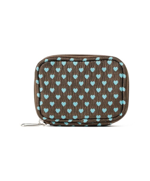 Ray BEAMS（レイビームス）の「Casselini / 別注 ハート ジャカード アクセサリーポーチ（ポーチ・レディース・ワイン/グリーン系その他5・ONE SIZE）」の2枚目の写真