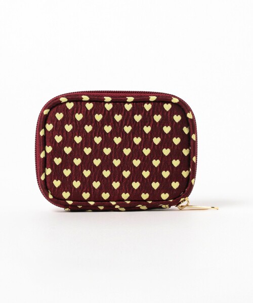 Ray BEAMS（レイビームス）の「Casselini / 別注 ハート ジャカード アクセサリーポーチ（ポーチ・レディース・ワイン/グリーン系その他5・ONE SIZE）」の5枚目の写真