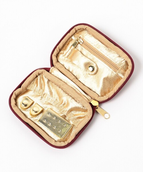 Ray BEAMS（レイビームス）の「Casselini / 別注 ハート ジャカード アクセサリーポーチ（ポーチ・レディース・ワイン/グリーン系その他5・ONE SIZE）」の6枚目の写真