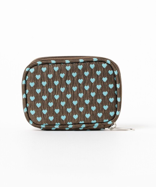 Ray BEAMS（レイビームス）の「Casselini / 別注 ハート ジャカード アクセサリーポーチ（ポーチ・レディース・ワイン/グリーン系その他5・ONE SIZE）」の7枚目の写真