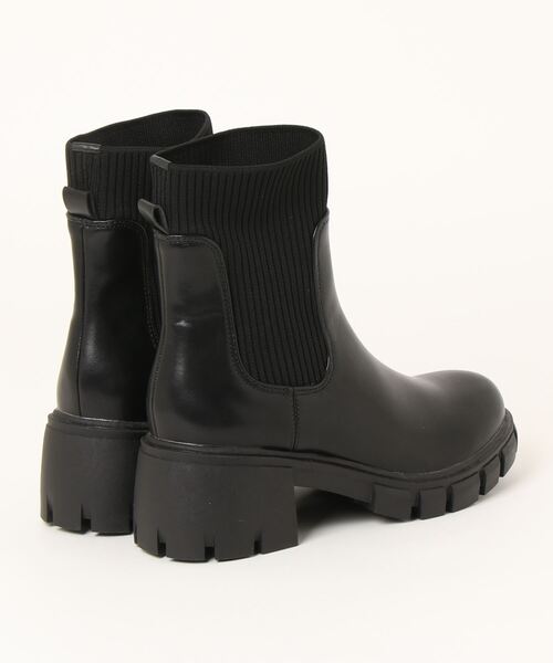 210nouve（トゥージュヌーブ）の「トラックソールソックスブーツ（ブーツ・レディース・ベージュ/ブラック・39/36/38/37）」の3枚目の写真