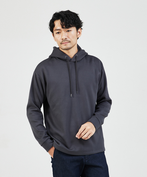 ABAHOUSE GRAY(アバハウスグレイ)の「【ふわふわ・もちもち】裏シャギー パーカー(パーカー・メンズ・ホワイト/ブラック/グレイッシュベージュ/モカ・46/48)」の2枚目の写真