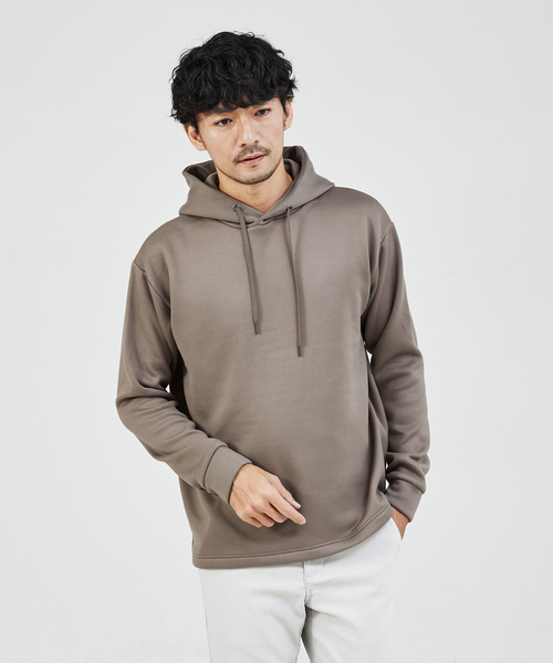 ABAHOUSE GRAY(アバハウスグレイ)の「【ふわふわ・もちもち】裏シャギー パーカー(パーカー・メンズ・ホワイト/ブラック/グレイッシュベージュ/モカ・46/48)」の3枚目の写真