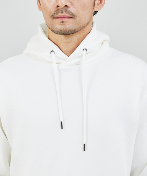 ABAHOUSE GRAY(アバハウスグレイ)の「【ふわふわ・もちもち】裏シャギー パーカー(パーカー・メンズ・ホワイト/ブラック/グレイッシュベージュ/モカ・46/48)」の8枚目の写真