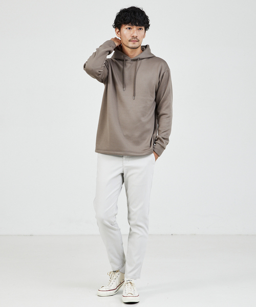 ABAHOUSE GRAY(アバハウスグレイ)の「【ふわふわ・もちもち】裏シャギー パーカー(パーカー・メンズ・ホワイト/ブラック/グレイッシュベージュ/モカ・46/48)」の18枚目の写真