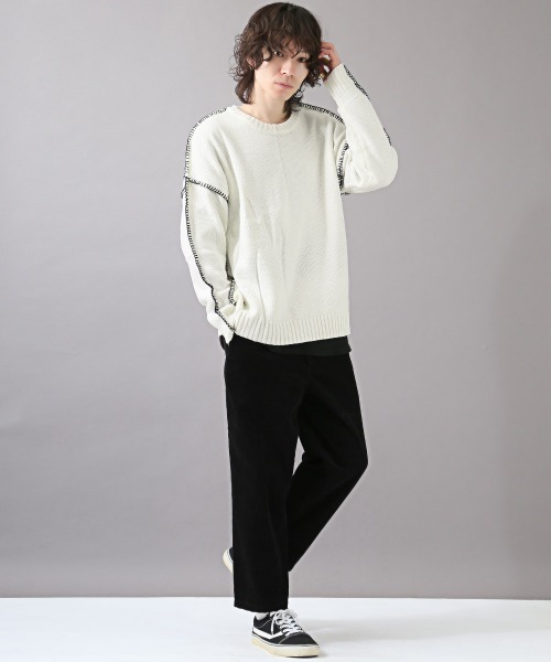 セール】ハンドステッチクルーネックニット（ニット/セーター