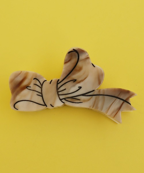 didizizi（ディディジジ）の「リボンヘアクリップ（バレッタ/ヘアクリップ・レディース・ピンク/ベージュ/グリーン・FREE）」の2枚目の写真