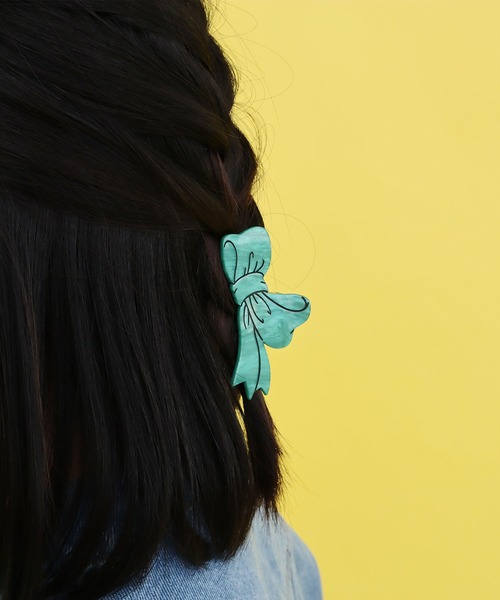 didizizi（ディディジジ）の「リボンヘアクリップ（バレッタ/ヘアクリップ・レディース・ピンク/ベージュ/グリーン・FREE）」の7枚目の写真