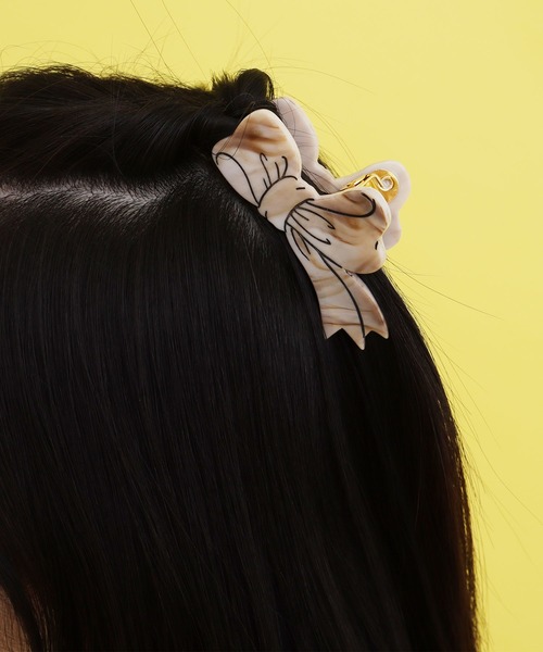 didizizi（ディディジジ）の「リボンヘアクリップ（バレッタ/ヘアクリップ・レディース・ピンク/ベージュ/グリーン・FREE）」の8枚目の写真