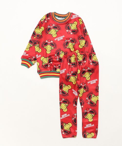 HYSTERIC MINI(ヒステリックミニ)の「HystericMini SUPER CUTE!総柄 セットアップ(その他トップス・キッズ・ブラック系その他/ホワイト系その他/レッド系その他・110/120/105)」の3枚目の写真