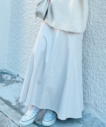 Rouge vif | フェイクレザースカート(スカート)