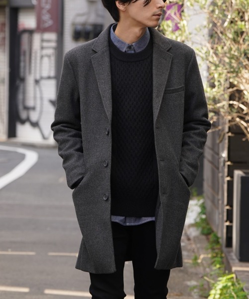 NAVY(ネイビー)の「NAVY チェスターコート(チェスターコート・メンズ・ネイビー/チャコールグレー・L/M/XL)」の15枚目の写真