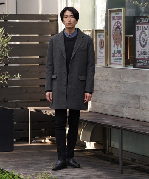 NAVY(ネイビー)の「NAVY チェスターコート(チェスターコート・メンズ・ネイビー/チャコールグレー・L/M/XL)」の13枚目の写真