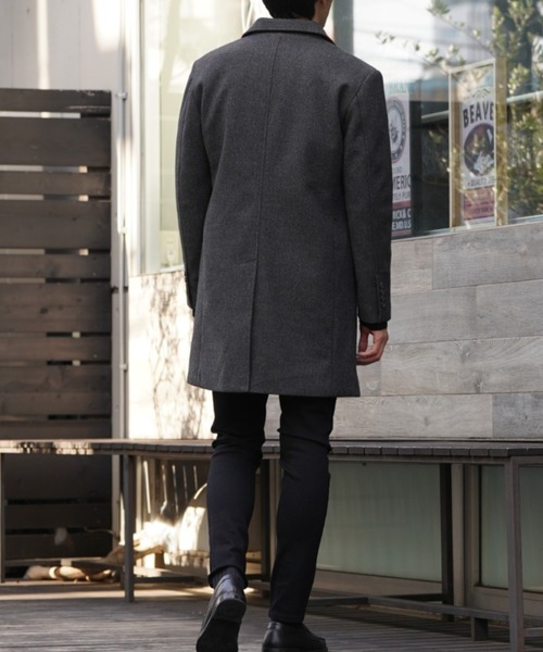 NAVY(ネイビー)の「NAVY チェスターコート(チェスターコート・メンズ・ネイビー/チャコールグレー・L/M/XL)」の10枚目の写真