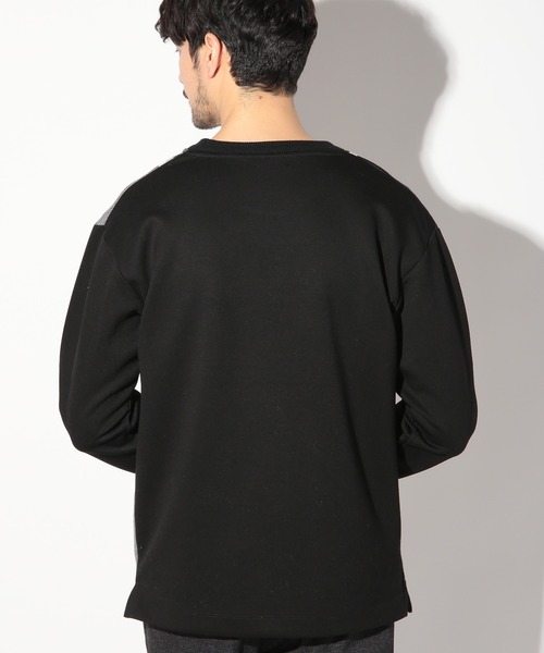 UNION STATION(ユニオンステーション)の「ニット×ダンボールクルネックーロンT(Tシャツ/カットソー・メンズ・ブラック/ベージュ/ホワイト・M/L/LL)」の8枚目の写真