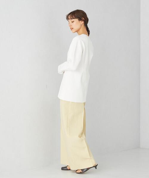 EMMEL REFINES（エメルリファインズ）の「＜EMMEL REFINES＞EM シェイプド Vネック カーディガン（カーディガン/ボレロ・レディース・ホワイト/クリーム/ベージュ・FREE）」の14枚目の写真