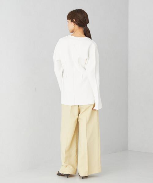 EMMEL REFINES（エメルリファインズ）の「＜EMMEL REFINES＞EM シェイプド Vネック カーディガン（カーディガン/ボレロ・レディース・ホワイト/クリーム/ベージュ・FREE）」の15枚目の写真