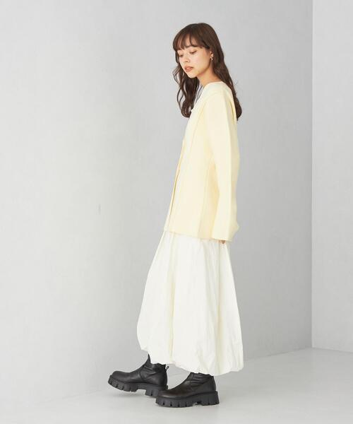 EMMEL REFINES（エメルリファインズ）の「＜EMMEL REFINES＞EM シェイプド Vネック カーディガン（カーディガン/ボレロ・レディース・ホワイト/クリーム/ベージュ・FREE）」の20枚目の写真