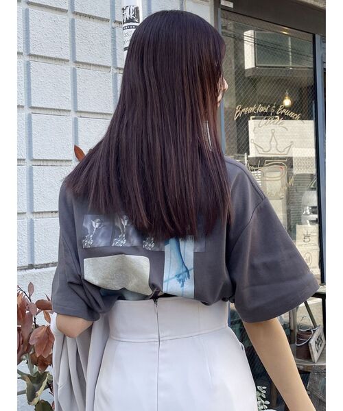 MURUA（ムルーア）の「テクノプリントTシャツ（Tシャツ/カットソー・レディース・ホワイト/ダークグレー/ブルー・FREE）」の13枚目の写真