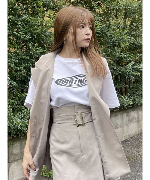 MURUA（ムルーア）の「テクノプリントTシャツ（Tシャツ/カットソー・レディース・ホワイト/ダークグレー/ブルー・FREE）」の19枚目の写真