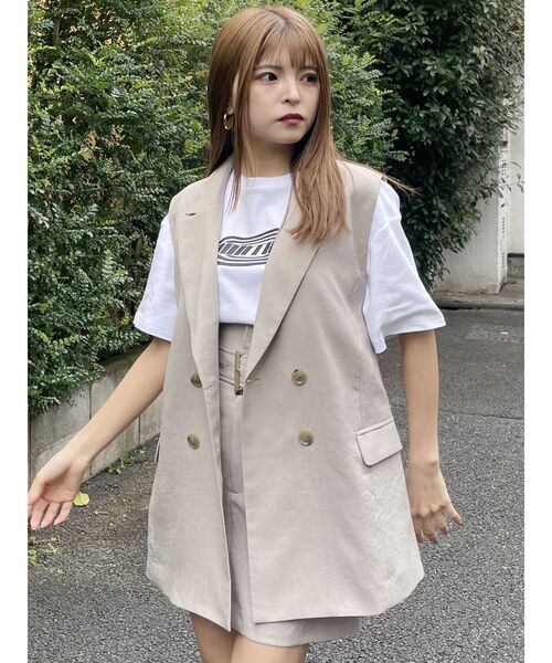 MURUA（ムルーア）の「テクノプリントTシャツ（Tシャツ/カットソー・レディース・ホワイト/ダークグレー/ブルー・FREE）」の20枚目の写真