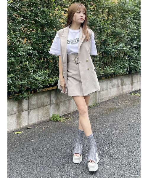 MURUA（ムルーア）の「テクノプリントTシャツ（Tシャツ/カットソー・レディース・ホワイト/ダークグレー/ブルー・FREE）」の21枚目の写真