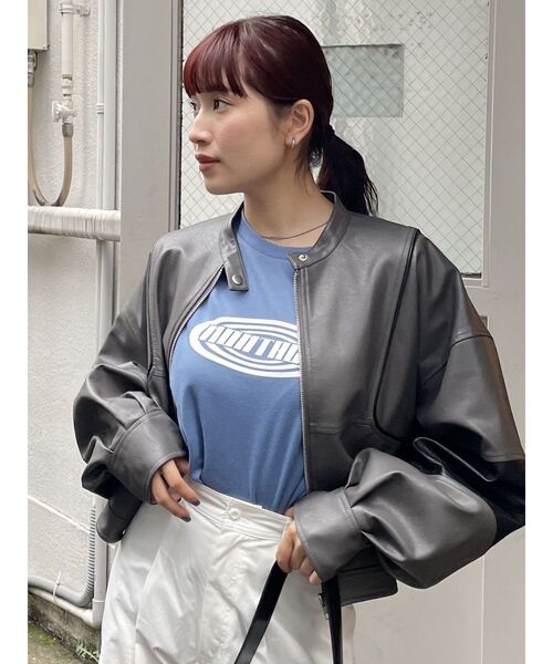 MURUA（ムルーア）の「テクノプリントTシャツ（Tシャツ/カットソー・レディース・ホワイト/ダークグレー/ブルー・FREE）」の22枚目の写真