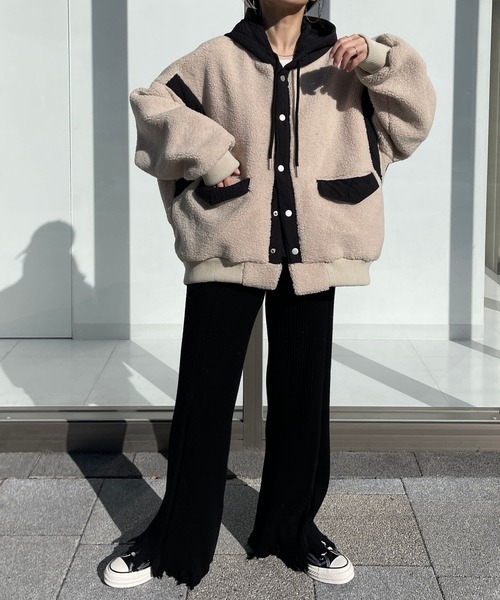 新品 LOEFF W 9G fringe knit フリンジニットパンツ wee9s（ウィークス）の「fringe knit flare pant / フリンジ