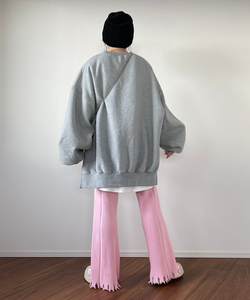 wee9s（ウィークス）の「fringe knit flare pant / フリンジニットフレアパンツ（スウェットパンツ・レディース・ブラック/ピンク・FREE/LONG）」の20枚目の写真