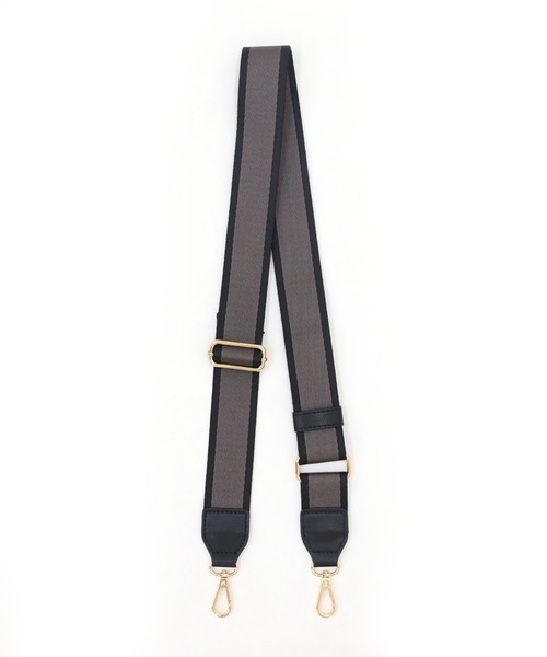 MIAN （ミアン）の「ラインテープショルダーベルト（ショルダーバッグ・レディース・ブラック/セージグリーン/チャコールグレー/ホワイト/ブラック系その他/ブラック×ブラック/ベージュ・FREE）」の9枚目の写真