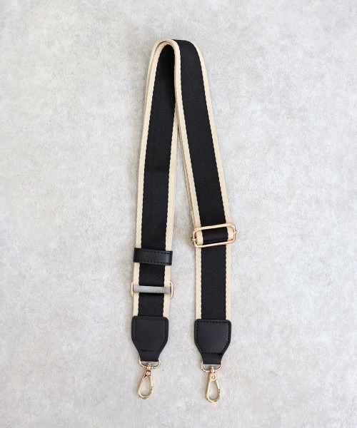 MIAN （ミアン）の「ラインテープショルダーベルト（ショルダーバッグ・レディース・ブラック/セージグリーン/チャコールグレー/ホワイト/ブラック系その他/ブラック×ブラック/ベージュ・FREE）」の17枚目の写真