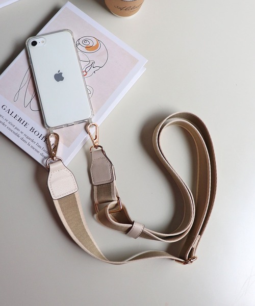 MIAN （ミアン）の「ラインテープショルダーベルト（ショルダーバッグ・レディース・ブラック/セージグリーン/チャコールグレー/ホワイト/ブラック系その他/ブラック×ブラック/ベージュ・FREE）」の12枚目の写真