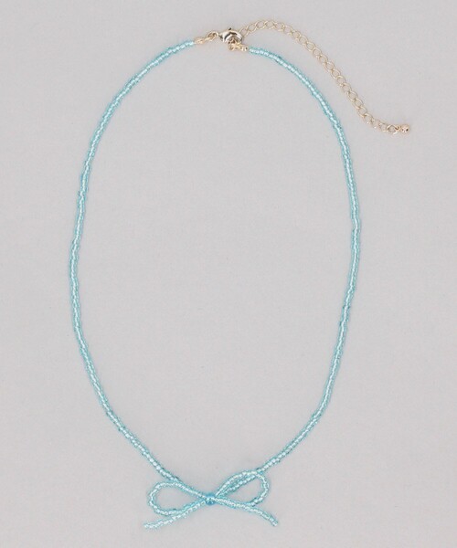 FREAK'S STORE(フリークスストア)の「ビーズ リボンチョーカー(チョーカー・レディース・ブルー/シルバー・ONE SIZE)」の5枚目の写真