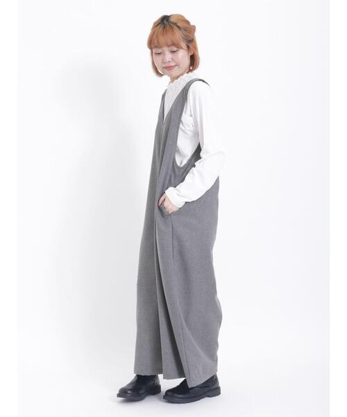 MACHATT 2wayサロペット グレー machattのオールインワン・サロペットを使った人気ファッション