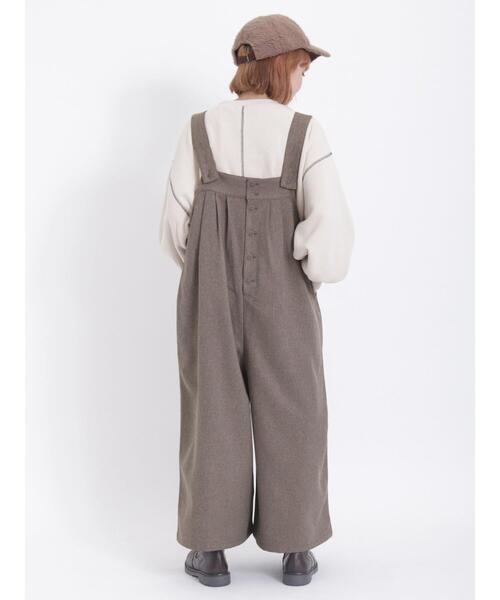 Samansa Mos2(サマンサ モスモス)の「ウールライク前後2WAYサロペット(サロペット/オーバーオール・レディース・グレー/ブラック/ベージュ・F)」の14枚目の写真