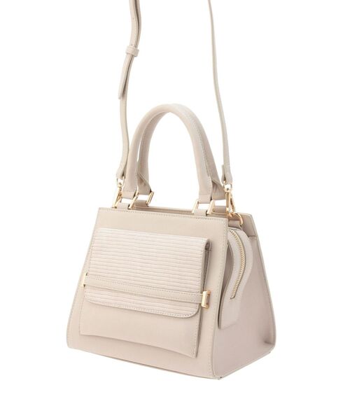 RESEXXY（リゼクシー）の「スクエアハンドバッグ（ハンドバッグ・レディース・ベージュ/ブラック/アイボリー・FREE）」の5枚目の写真