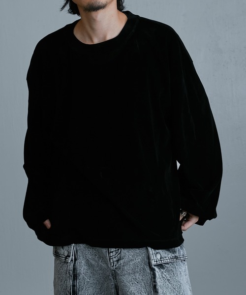 Lui's（ルイス）の「ナイロンチュールフロッキーロンT（Tシャツ/カットソー・メンズ・グレー/ブラック/グリーン・FREE）」の5枚目の写真