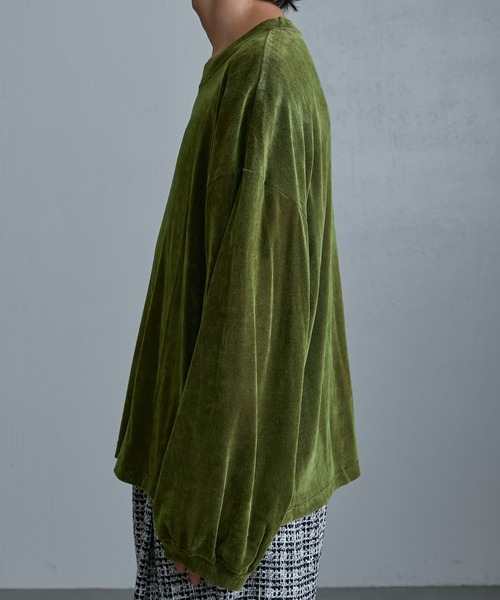 Lui's（ルイス）の「ナイロンチュールフロッキーロンT（Tシャツ/カットソー・メンズ・グレー/ブラック/グリーン・FREE）」の21枚目の写真