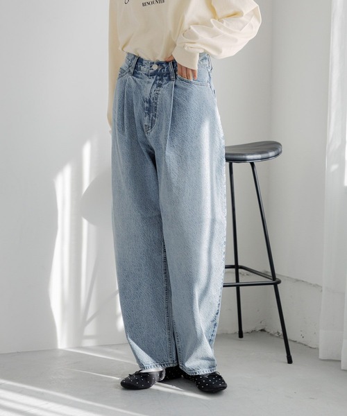 LOWRYS FARM（ローリーズファーム）の「ＣＯＮＥ／カーブパンツ　991523（デニムパンツ・レディース・ブラック/ブルー/ブルー系その他・MEDIUM/LARGE）」の21枚目の写真